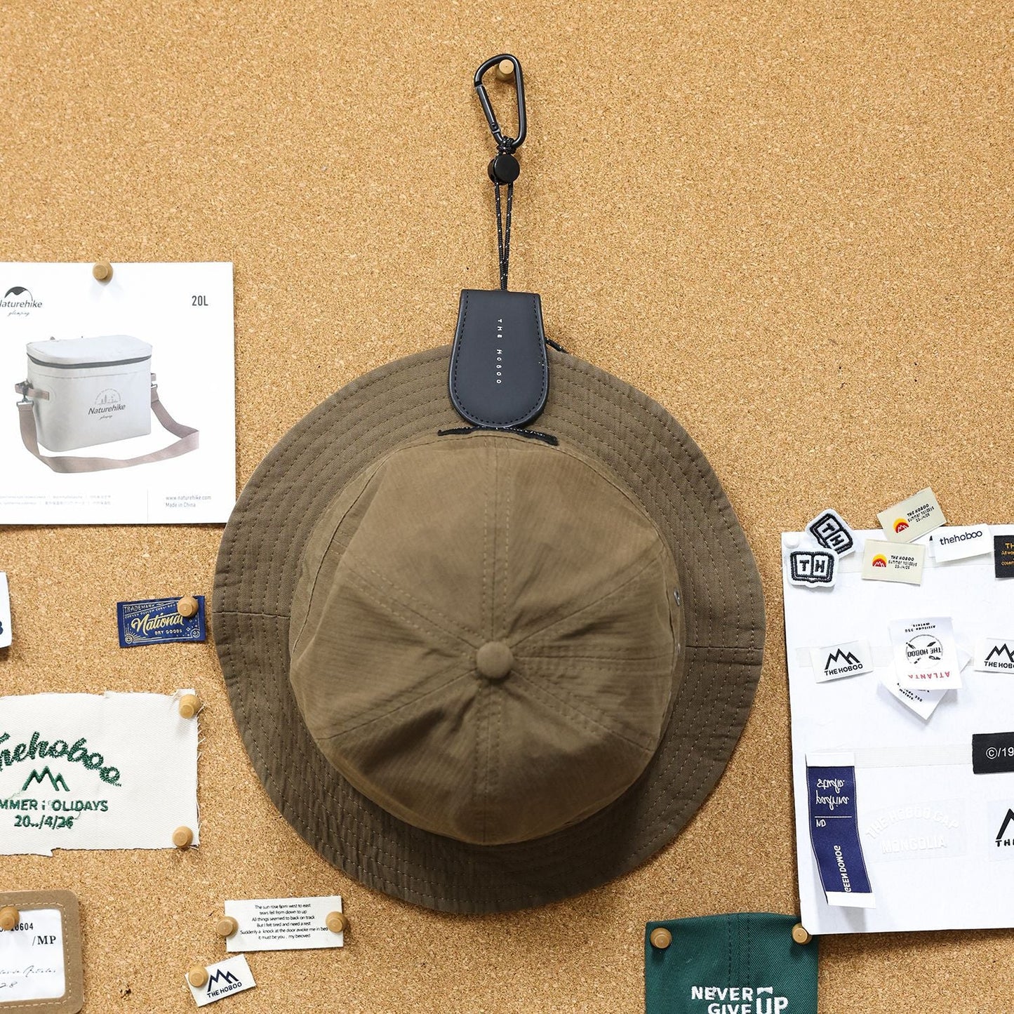 Drawstring Magnetic Buckle Portable Hat Clip