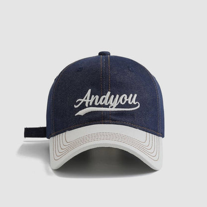 Color Matching Letters Embroidered Baseball Cap